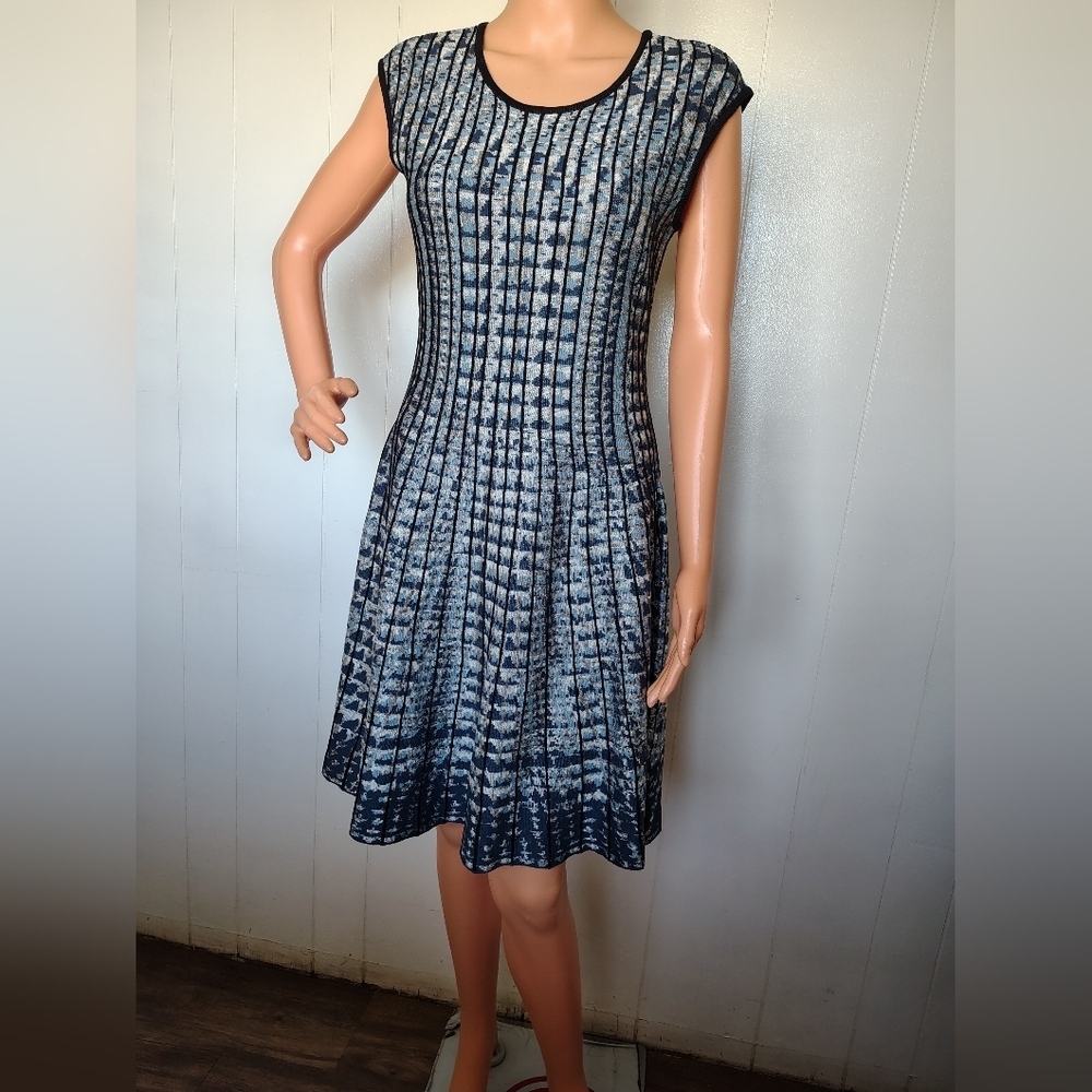 NIC+ZOE Blue, Gray and Black Women's Dress Size PS.